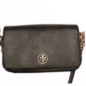Tory Burch black saffiano leather crossbody bag
